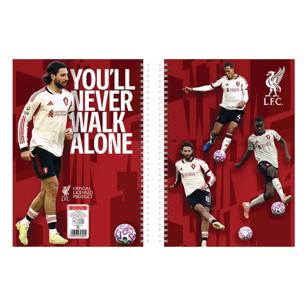 Nebulo: Liverpool Spiralnotizbuch w kratkę 70 kartek A/4 1szt zdjęcie 5