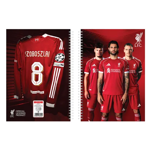 Nebulo: Liverpool Spiralnotizbuch w kratkę 70 kartek A/4 1szt zdjęcie 6