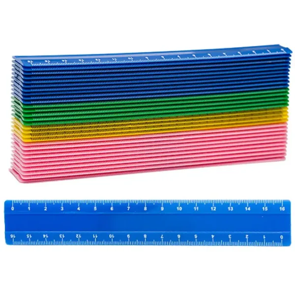 Nebulo: Plastikowa linijka w różnych kolorach 16cm zdjęcie 1