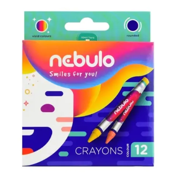 Nebulo: Zestaw kolorowych kredek 12 szt. zdjęcie 1
