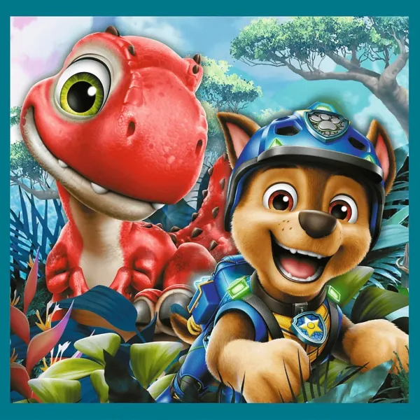 Paw Patrol Wyspa Dinozaurów - 3 w 1 20, 36, 50 elementów puzzle - Trefl zdjęcie 3