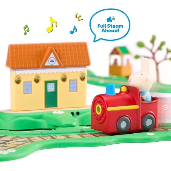 Peppa Świnka Zestaw Zabawek Whizz-Around Królik Rebeka z Czerwonym Pociągiem zdjęcie 3
