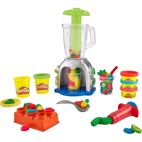 Play-Doh: Wirujący mikser do smoothie z 5 pojemnikami plasteliny, 198g zdjęcie 2