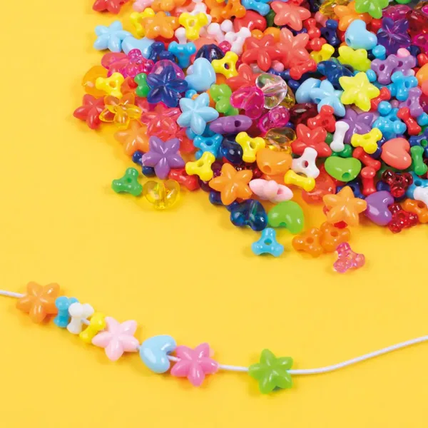 PlayBox: Nawlekane kolorowe koraliki plastikowe 8-13 mm 2100szt zdjęcie 2