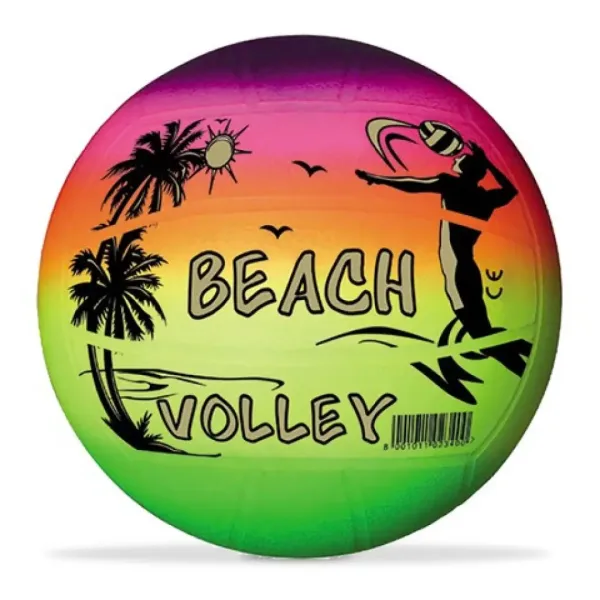 Piłka plażowa w kolorze tęczy 216mm - Mondo Toys zdjęcie 1