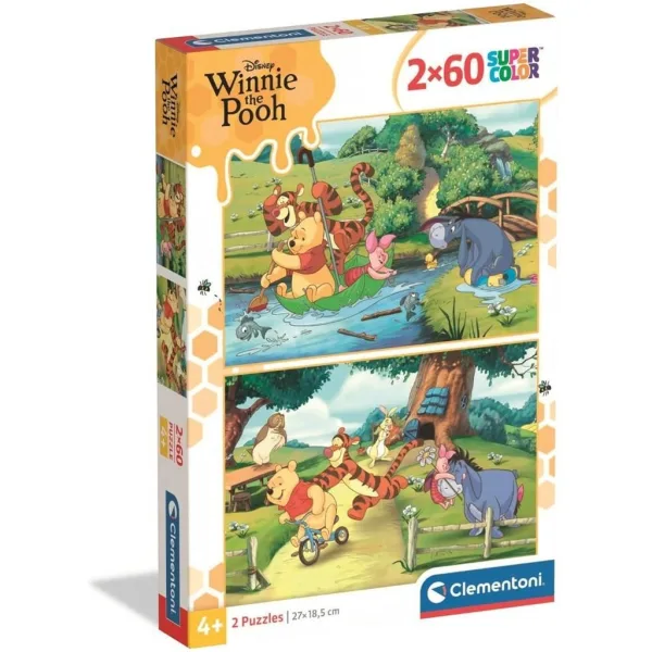 Przygody Kubusia Puchatka 2x60szt Supercolor puzzle - Clementoni zdjęcie 1