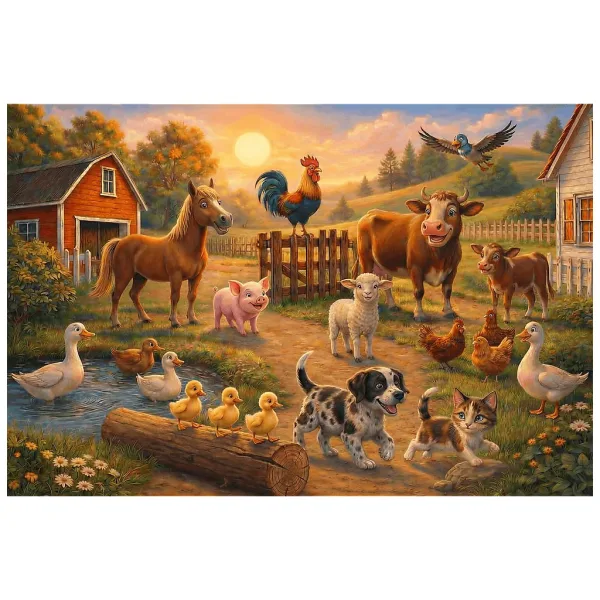 Przyjaciele na farmie 100 elementów puzzle - Trefl zdjęcie 2