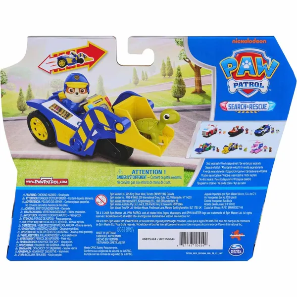 Psi Patrol: Search & Rescue pojazd Rubble’a z napędem pull-back i figurką - Spin Master zdjęcie 2