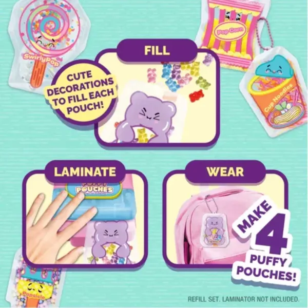 Puffy Pouches: Zestaw Pufi charm design - słodycze zdjęcie 3