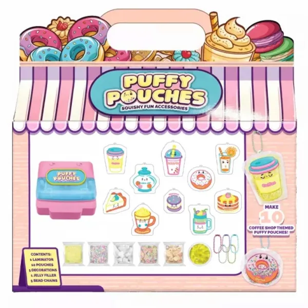 Puffy Pouches: Zestaw z projektem uroczego Pufi - kawiarnia zdjęcie 3