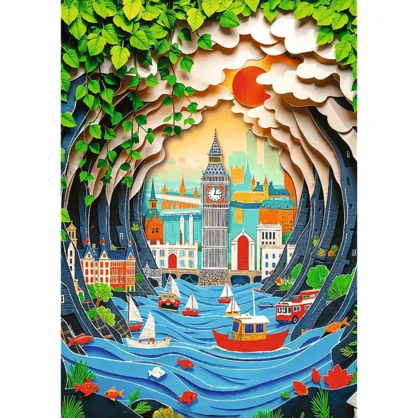 Puzzle 1000 elementów z efektem 3D z okazji 40-lecia Londynu - Trefl zdjęcie 2
