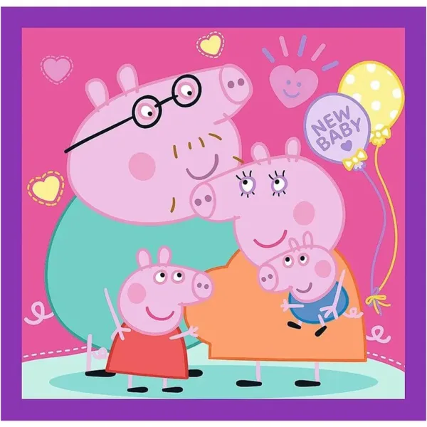 Świnka Peppa 3 w 1 20-36-50 sztuk puzzli - Trefl zdjęcie 2