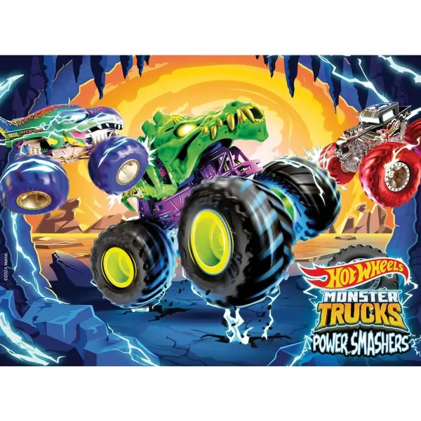 Puzzle Hot Wheels Monster trucks 24szt 35x25cm - Lisciani zdjęcie 2