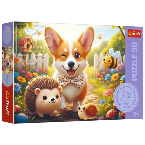 Puzzle z Corgi na jeden dzień 30 elementów - Trefl zdjęcie 1