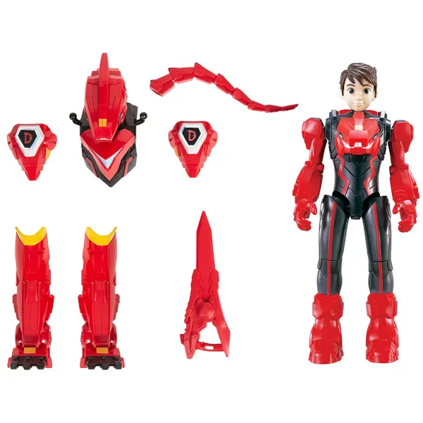 Quantum Heroes: Akcja figura Dinoster Lucio z czerwoną zbroją 20 cm zdjęcie 2