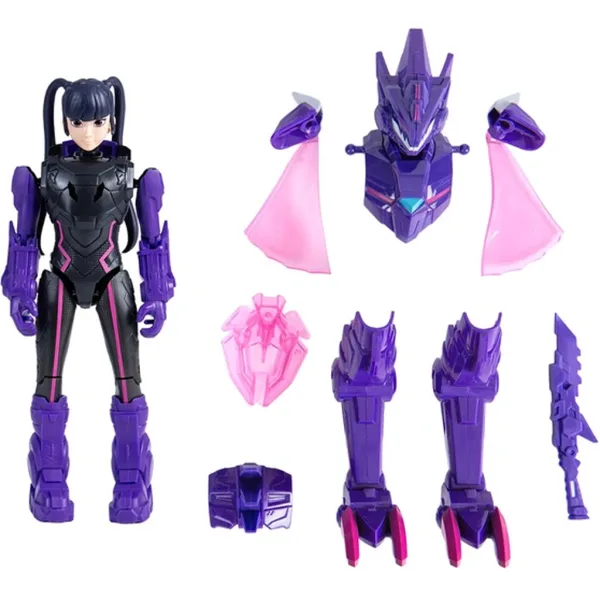 Quantum Heroes: Dinoster Trina figura akcji z fioletową zbroją 20 cm zdjęcie 2