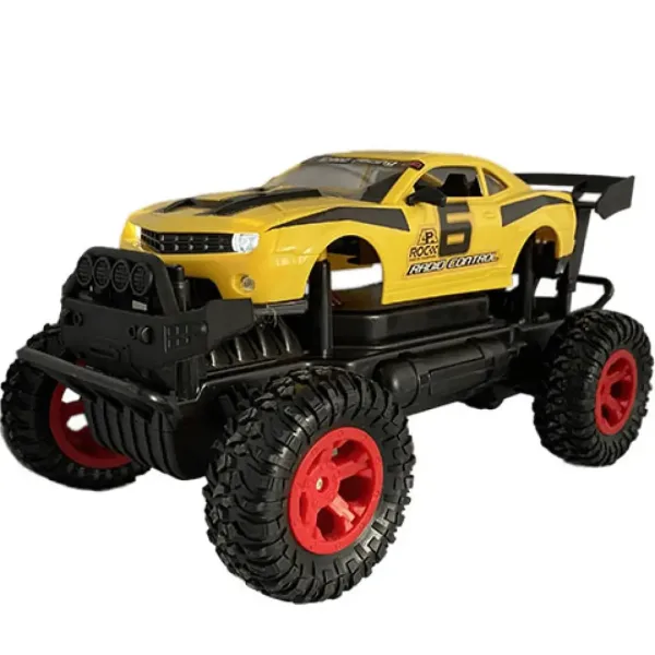RC Off-Road zdalnie sterowany żółty Camaro z światłem 27 MHz 29cm w skali 1/14 zdjęcie 3