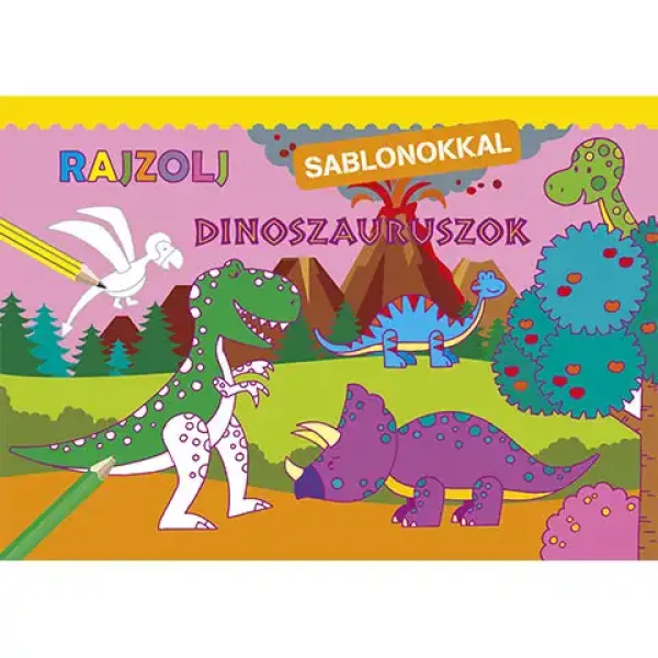 Rysuj z szablonami - Dinozaury kolorowanka zdjęcie 1
