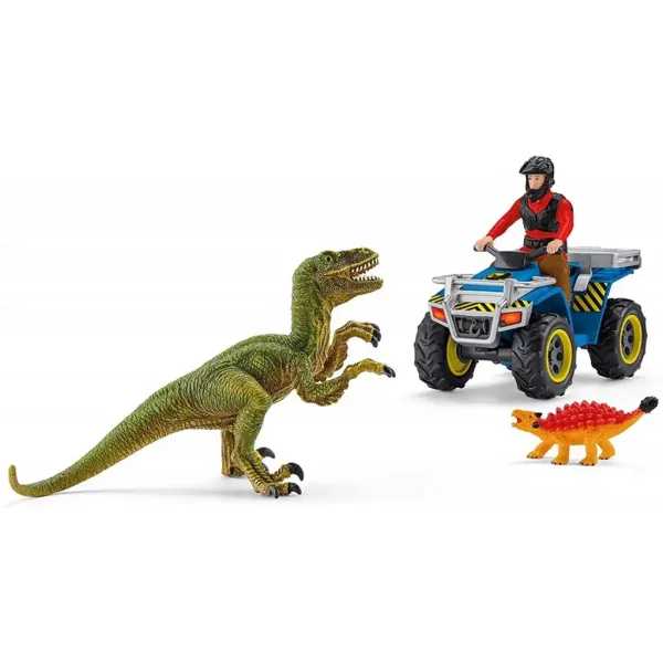 Schleich: Zestaw ucieczki quadem przed Velociraptorem (41466) zdjęcie 2
