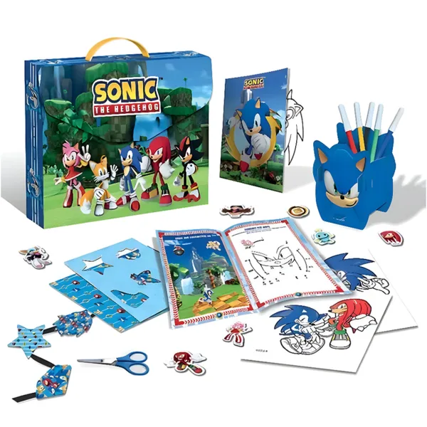 Sonic Kreatywny zestaw kolorowanek w torbie – Lisciani zdjęcie 1