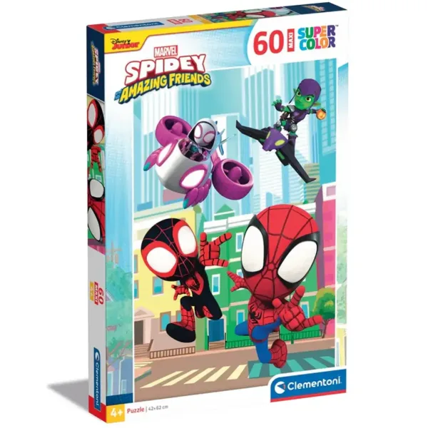Spidey i jego cudowni przyjaciele 60-elementowa maxi supercolor układanka - Clementoni zdjęcie 1