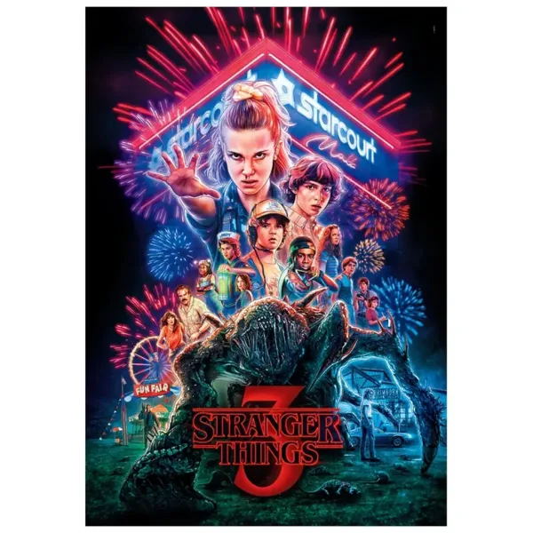 Stranger Things 3. sezon 1000 elementów puzzle z plakatem - Clementoni zdjęcie 2