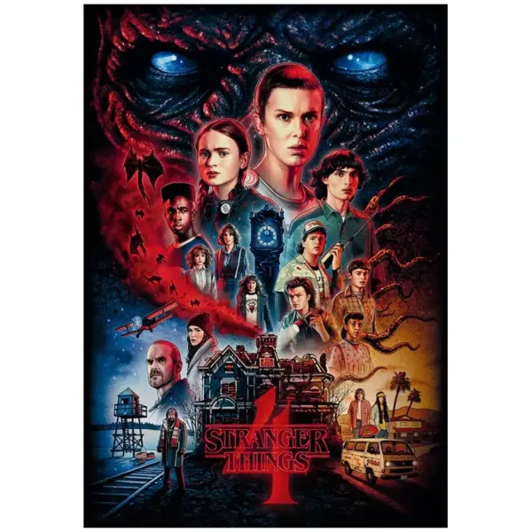 Stranger Things 4. sezon 1000 elementów puzzli z plakatem - Clementoni zdjęcie 2