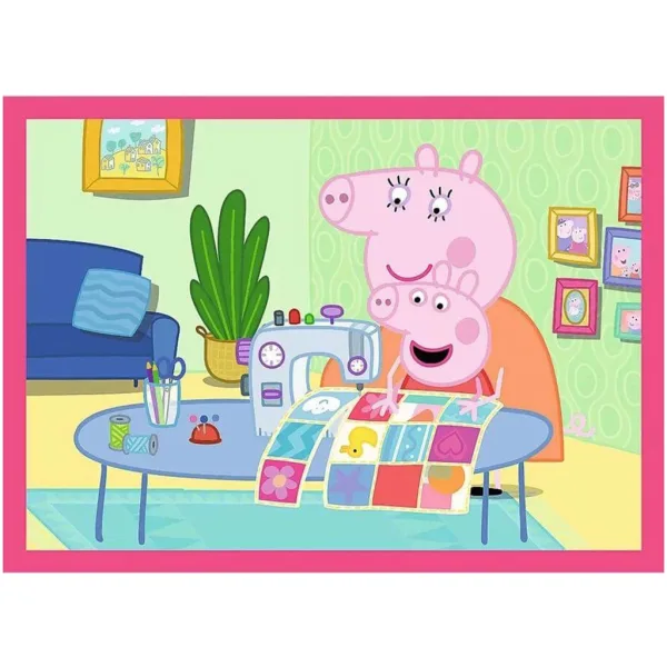 Świnka Peppa - 4 w 1 12,15,20,24 sztukowe puzzle - Trefl zdjęcie 3
