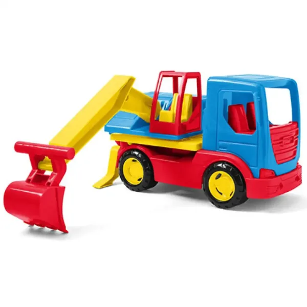 Tech Truck kolorowa koparka 27 cm - Wader zdjęcie 1