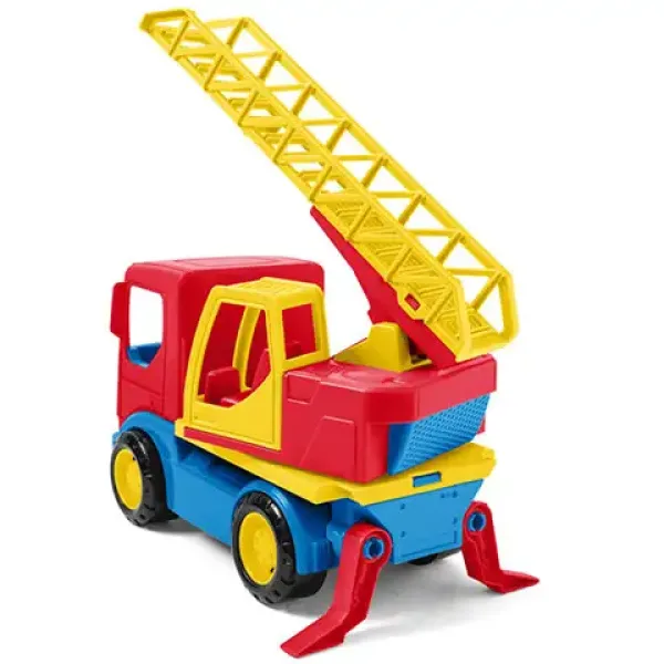 Tech Truck kolorowy wóz strażacki z drabiną 23 cm - Wader zdjęcie 1