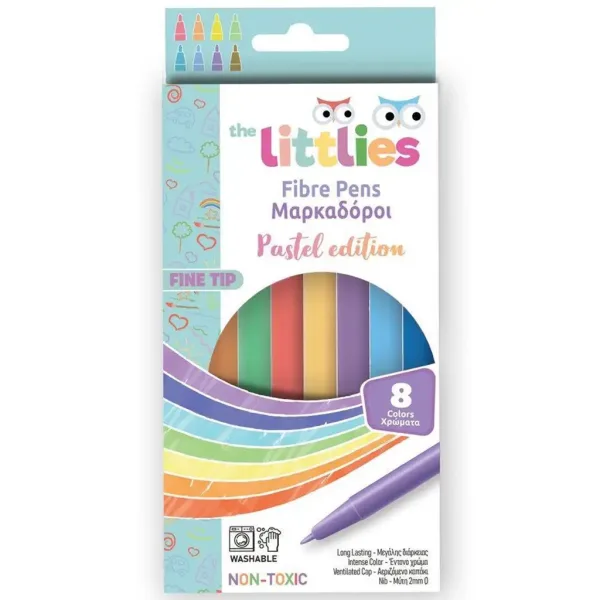 The Littles: Zestaw cienkich pisaków z pastelowymi kolorami, 8 sztuk zdjęcie 1