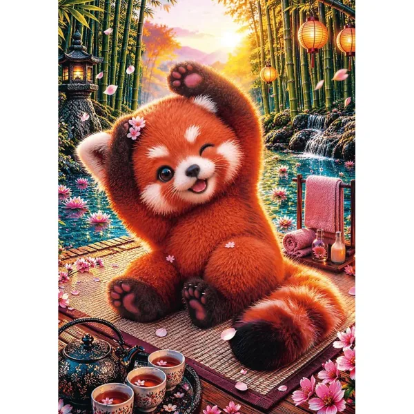 Uroczy czerwony panda 500 sztuk Premium plus jakości puzzli - Trefl zdjęcie 2