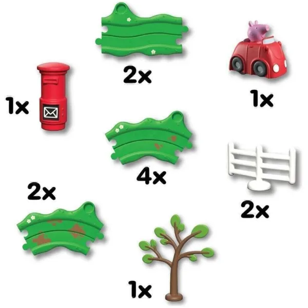 Whizz-Around Peppa świnka z czerwoną zabawką samochodową zdjęcie 4