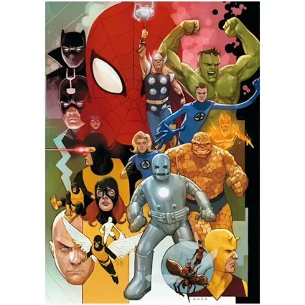 Wysokiej Jakości Kolekcja: Superbohaterowie Marvela z lat 80-tych 1000-elementowa premium HQC układanka 69x50cm - Clementoni zdjęcie 2