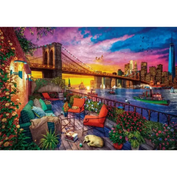 Zachód słońca na Manhattanie HQC puzzle 3000 elementów - Clementoni zdjęcie 2