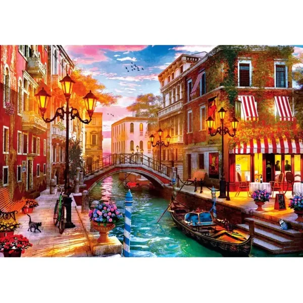 Zachód słońca w Wenecji, puzzle kompaktowe HQC 500 elementów - Clementoni zdjęcie 2