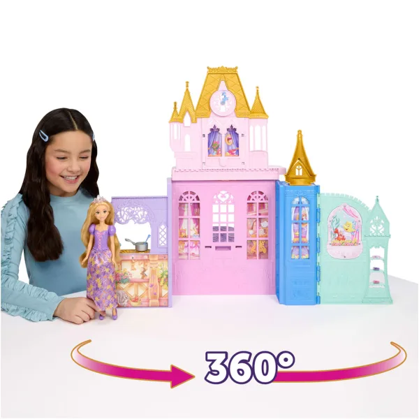 Zamek Księżniczek Disney z Lalką Roszpunką - Mattel zdjęcie 4