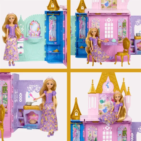 Zamek Księżniczek Disney z Lalką Roszpunką - Mattel zdjęcie 5