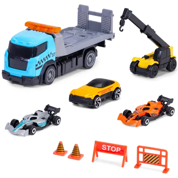Zestaw wyścigowy Formula Racer z samochodem transportowym w dwóch wersjach 1 szt. – Dickie Toys zdjęcie 2