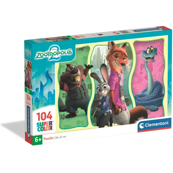 Zootopia 2 104 elementów Super Color Puzzle - Clementoni zdjęcie 1