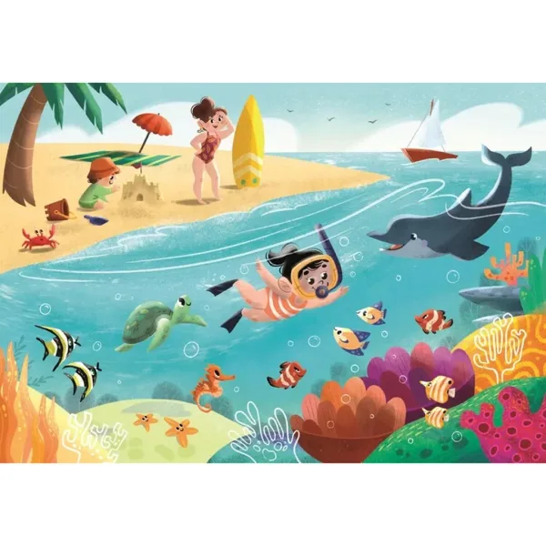 Życie na morzu supercolor 2 w 1 puzzel 2x60szt - Clementoni zdjęcie 2