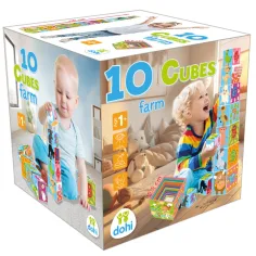 10 Cube Klocki do układania - Farma