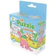 16-częściowe puzzle do kolorowania 2 w 1 - Dino