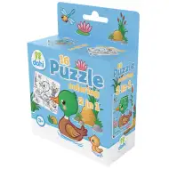 16-elementowa kolorowanka puzzle 2 w 1 - Kaczka