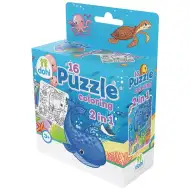 16-elementowa kolorowanka puzzle 2 w 1 - Morze