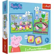 2 w 1 puzzle i gra pamięciowa Świnka Peppa - Trefl