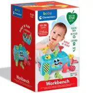 2 w 1 stół warsztatowy i skrzynka na narzędzia z narzędziami - Clementoni Baby