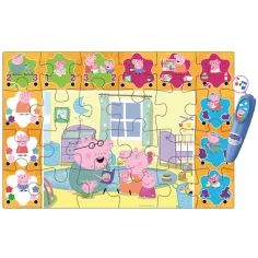 24-częściowe interaktywne puzzle podłogowe Świnki Peppy - Clementoni zdjęcie 3