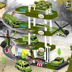 3-piętrowy parking z pojazdami bojowymi, ze światłem i dźwiękiem zdjęcie 2