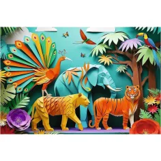 40. Rocznica - Paper Art: Dżungla, puzzle 160 elementów - Trefl zdjęcie 2